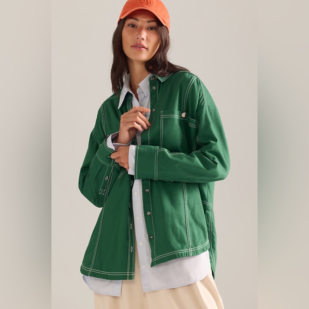Pilcro Green Button Down Shirt